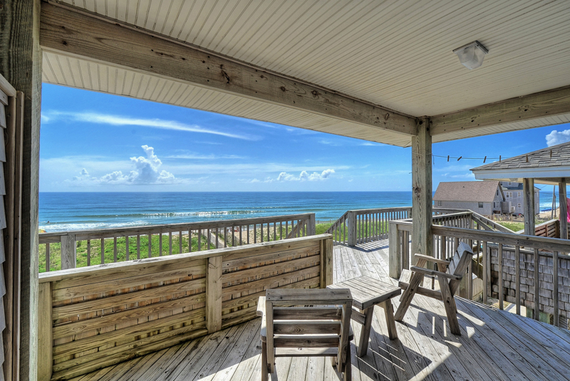 The deck at one of our Hatteras vacation rentals