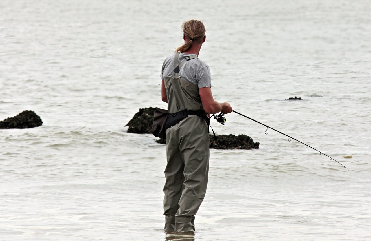 An individual enjoying Cape Hatteras Fishing