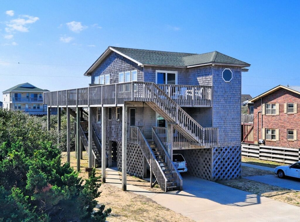An exterior view of one of our Hatteras vacation rentals